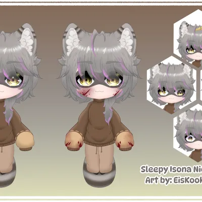 VTuber- Chibbi - Modell | Sleepy Isona Niona